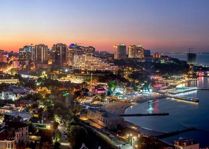 аркадия студия с балконом частичный вид моря первая линия от моря Apartament Odessa