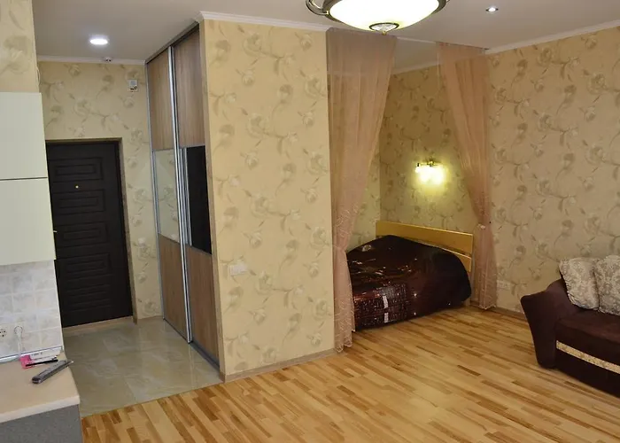 Apartman аркадия студия с балконом частичный вид моря первая линия от моря *