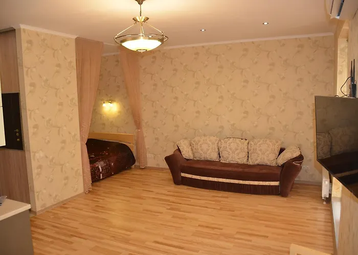 Apartman аркадия студия с балконом частичный вид моря первая линия от моря