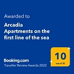 аркадия студия с балконом частичный вид моря первая линия от моря Appartement